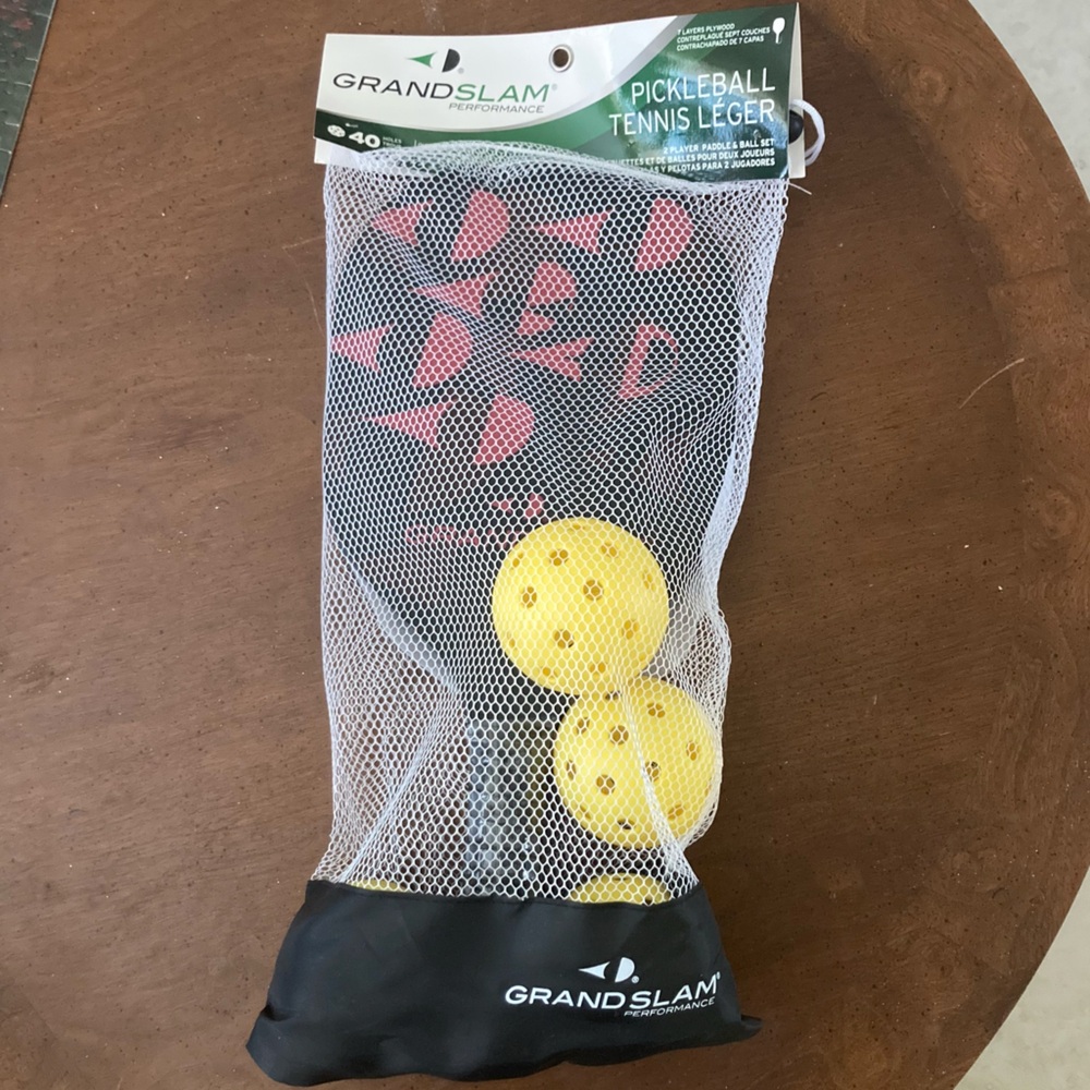 GrandSlam Performance 2 Player Paddle & 4 Ball 40 Holes Outdoor Pickleball Set